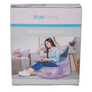 True Living Purple Glitter Inflatable Chair - NEW